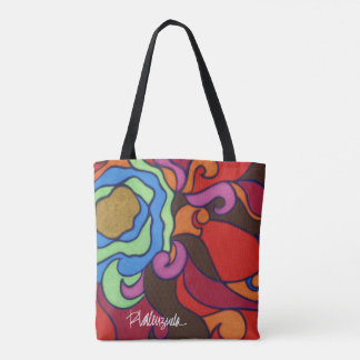 Tote O bolsa floral abstrato brilhante