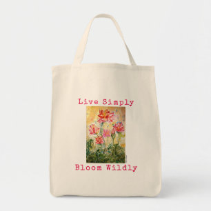 Tote O bolsa floral do mantimento da arte de Lotus da
