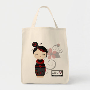 Tote O bolsa gótico do mantimento de Kokeshi