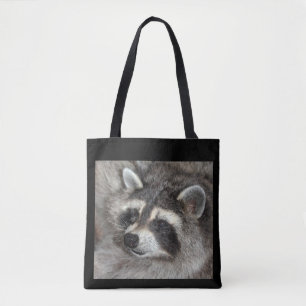 Tote O bolsa grande do guaxinim. Floresce o guaxinim