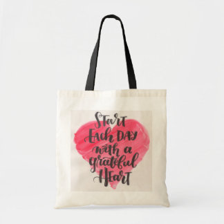 Tote O bolsa grato do coração