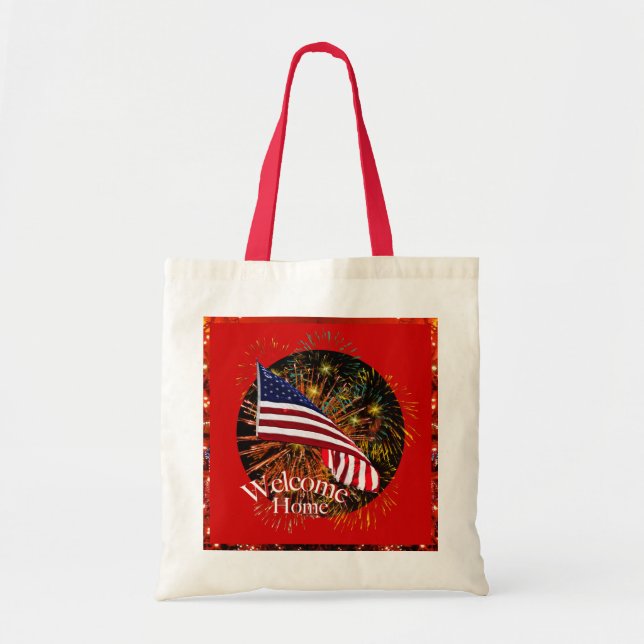 Tote O bolsa Home bem-vindo das tropas (Frente)