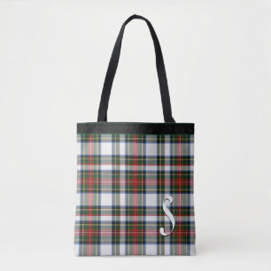 Tote O bolsa Monogrammed da xadrez clássica do vestido