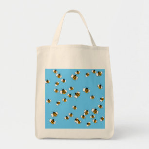 Tote O bolsa orgânico do mantimento da abelha ocupada