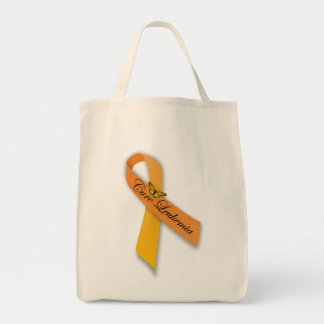 Tote O bolsa orgânico do mantimento da fita alaranjada