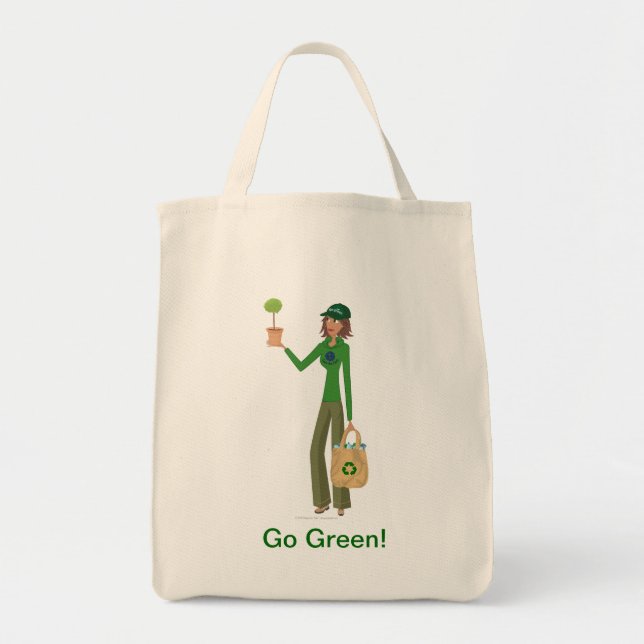 Tote O bolsa orgânico do mantimento de DHG (Frente)