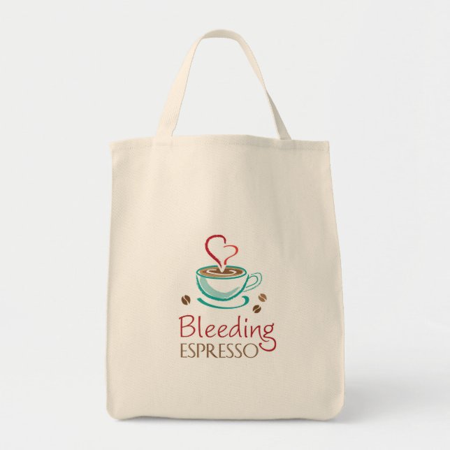 Tote O bolsa orgânico do mantimento do café do (Frente)