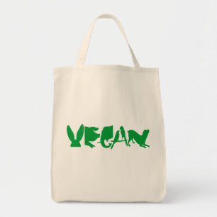 TOTE O BOLSA ORGÂNICO VERDE DO MANTIMENTO DO VEGAN