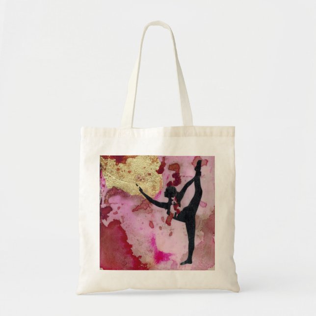 Tote O bolsa original do orçamento da menina da ioga (Frente)