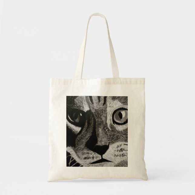Tote O bolsa pensativo do gato (Frente)