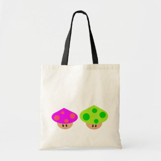 Tote O bolsa pequeno feliz do orçamento dos cogumelos