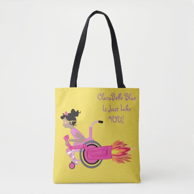 Tote O bolsa perfeito azul de ClaraBelle - amarelo da (Frente)