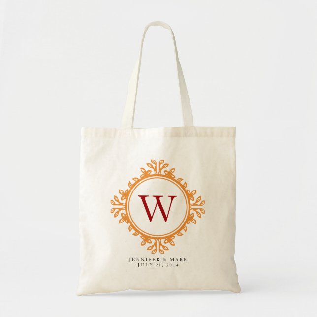 Tote O bolsa personalizado do marrom da grinalda (Frente)