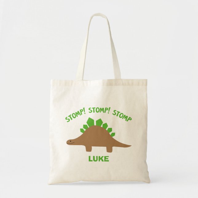 Tote O bolsa personalizado Stegosaurus do dinossauro (Frente)
