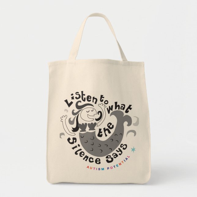 Tote O bolsa potencial dos mantimentos do autismo (Frente)