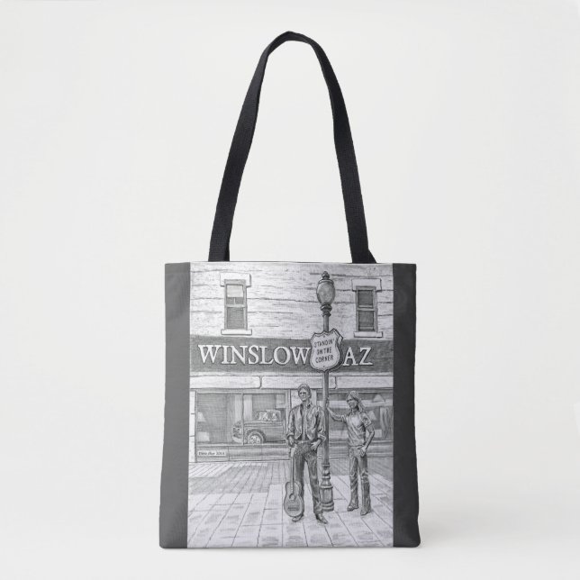 TOTE O BOLSA PRETO E BRANCO DE WINSLOW AZ (Frente)