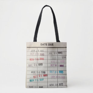 Tote O bolsa Printable dos cartões de biblioteca