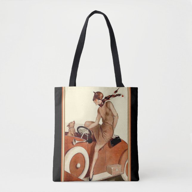 Tote O bolsa resistente do Flapper do art deco (Frente)