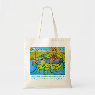 Tote O bolsa reusável da menina do rio