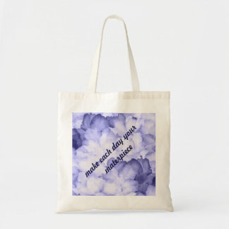 Tote O bolsa roxo bonito da bolsa da motivação reusável