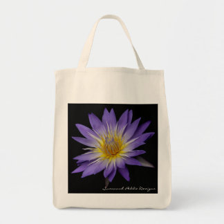 Tote O bolsa roxo do mantimento do lírio de água