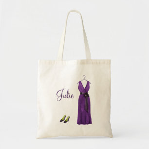 Tote O bolsa roxo personalizado da dama de honra