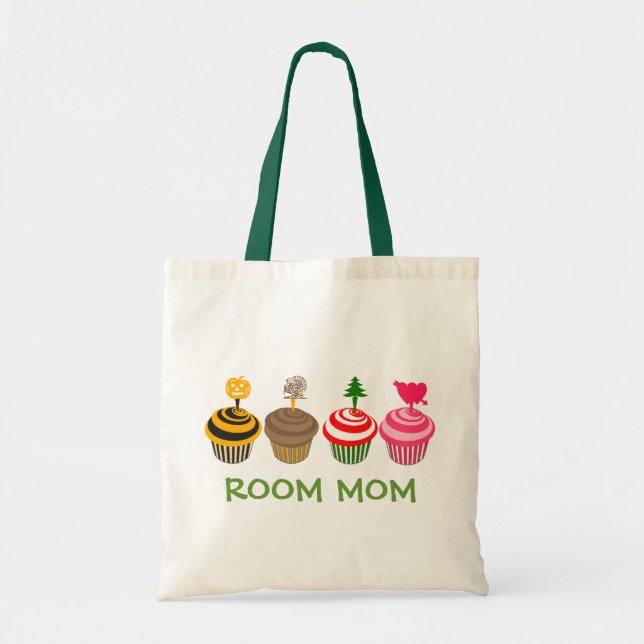 Tote O bolsa sazonal dos cupcakes da mamã da sala (Frente)