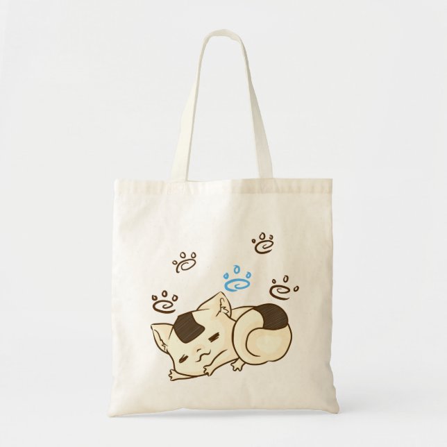 Tote O bolsa sonolento do gato de Onigiri (Frente)