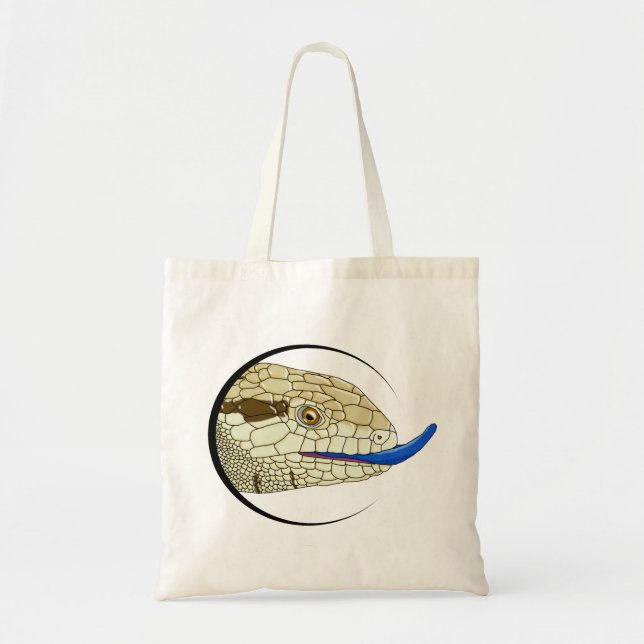 Tote o bolsa tongued azul do skink (ij) (Frente)