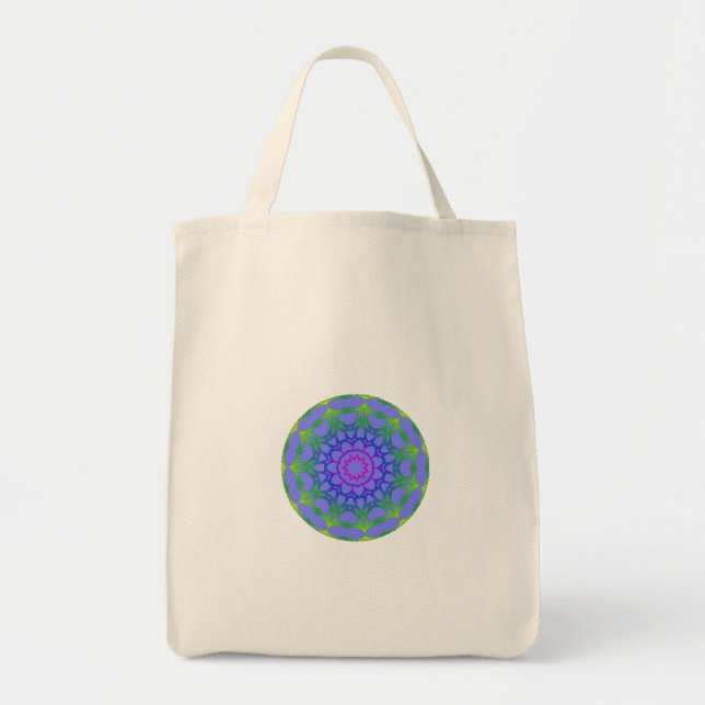 Tote O bolsa tribal da bolsa de compra da mandala (Frente)