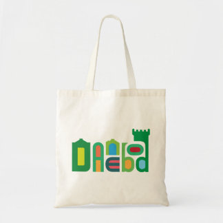 Tote O bolsa verde colorido do logotipo de Danebod
