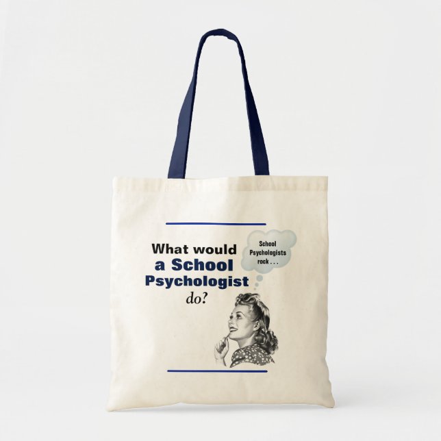 Tote O bolsa Vintage-Inspirado cómico da psicologia da (Frente)