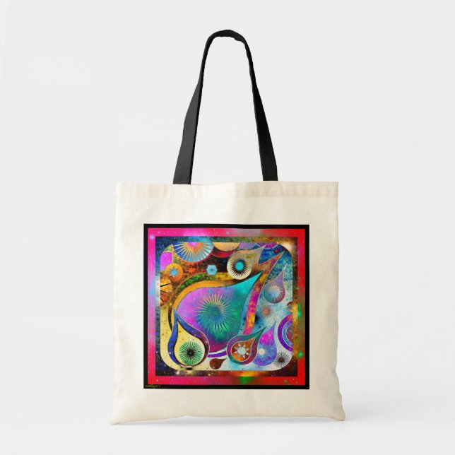 Tote O bolsa vívido do universo da lágrima (Frente)