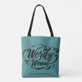 Tote O bolsa Wordy da mulher (cerceta)