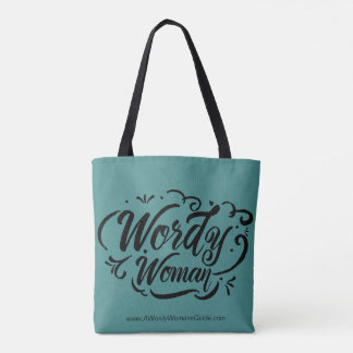 Tote O bolsa Wordy da mulher (cerceta)