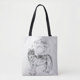 Tote O Coração de Wolf Bolsa