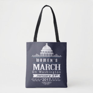 Tote O março de milhão mulheres no bolsa do azul de