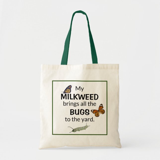 Tote O Milkweed traz insetos ao bolsa da borboleta da (Frente)