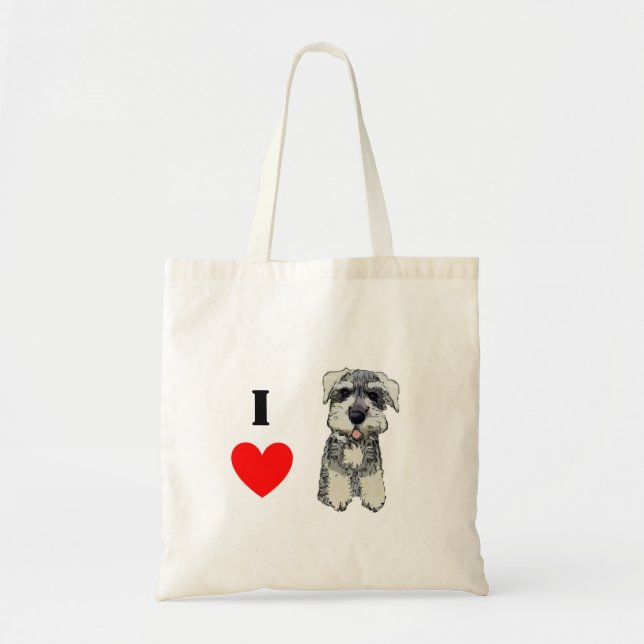 Tote O mini bolsa do amor do Schnauzer (Frente)