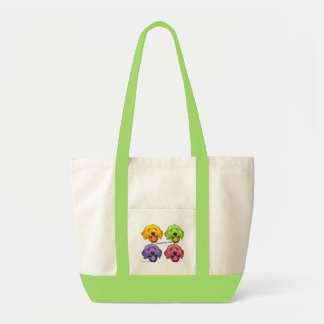 Tote O ouro Doodles o bolsa da regra (Frente)