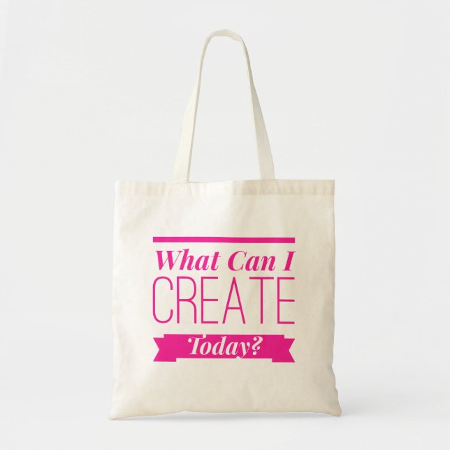 Tote O que pode mim criar hoje - o bolsa na rotulação (Frente)