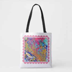 Tote O rosa borbulha acrílico derrama o bolsa