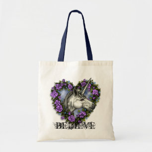 Tote O unicórnio branco ACREDITA! O bolsa