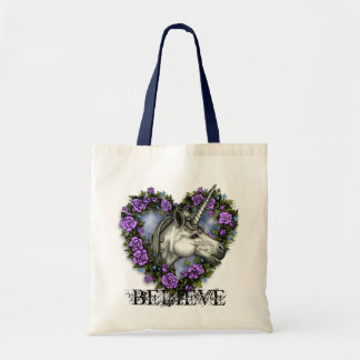 Tote O unicórnio branco ACREDITA! O bolsa