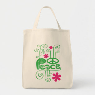 Tote O verde roda o bolsa da paz
