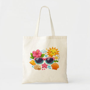 Tote Óculos de Sol Elegantes com Bolsa Branca de Summer