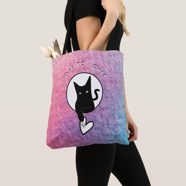Tote Ode to Love Cat Bolsa por Adiela Akoo (Close Up)