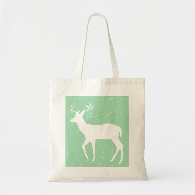 Tote Oh Deer, é Natal [verde] - Bolsa (Frente)