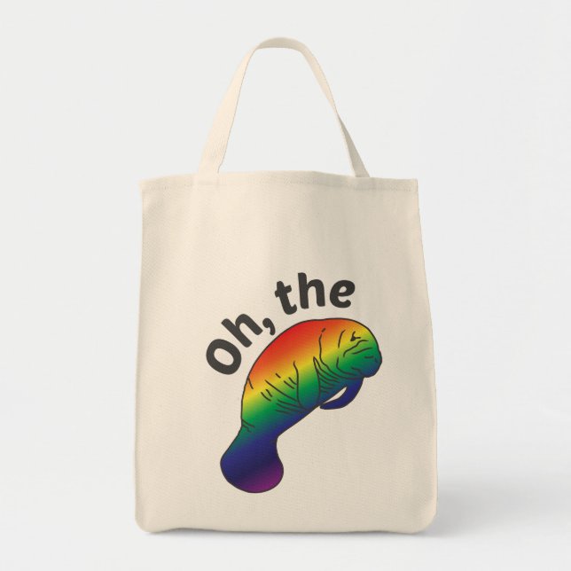 Tote Oh, o Bolsa de Hue Manatee Grocery (Frente)