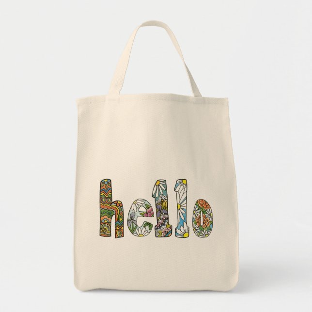Tote Olá, Grocery Bolsa (Frente)